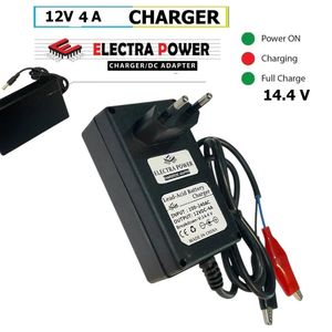 شارژر اتوماتیک باتری سیلد اسید 12 ولت 4 آمپر همراه با سوکت سوسماری – ولتاژ قطع 14.4 ولت