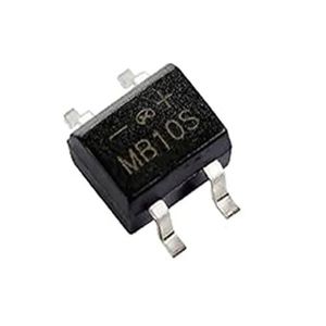 پل دیود MB10S پکیج 1000V/0.5A SMD