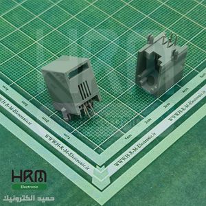 سوکت شبکه پلاستیکی 4P4C مادگی رایت 4پین