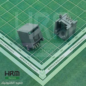 سوکت شبکه پلاستیکی 6P6C مادگی رایت 6پین