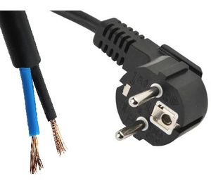 دو شاخه چپقی برق مشکی 180 سانتی سایز D 2*0.75