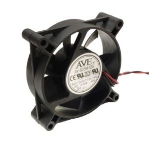 فن 12V دو سیمه سایز 8x8 ضخامت 2.5cm مارک AVE مدل AV-825M12S