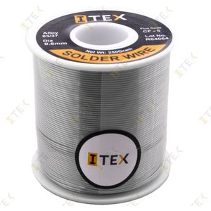 سیم لحیم 250گرمی قطر 0/8 ITEX Solder Core Wire CF-5 Sn63 Pb37 0.8mm 250Gram -