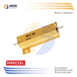 مقاومت هیت سینک دار 50 وات 86.000~1 اهم HS50 آرکول انگلیس