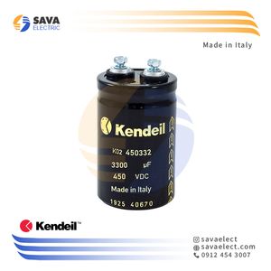 خازن 3300 میکروفاراد 450 ولت DC کندیل ایتالیا K02450332