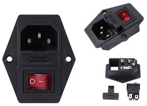 جک پاور کلید دار و فیوز دار 15A 250V آمپر