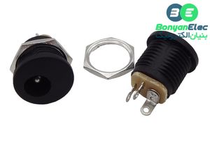 جک آداپتور روپنلی مدل DC-022 رنگ مشکی (بسته 10 تایی)