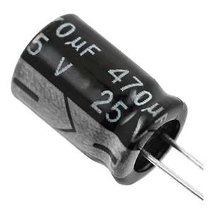 خازن الکترولیتی 470 ميكروفاراد 25 ولت 470uF-25V