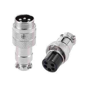 کانکتور فلزی نظامی 5 پین 12 میلیمتری بین راهی gx12