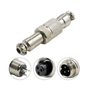 کانکتور فلزی نظامی 3 پین 12 میلیمتری بین راهی gx12