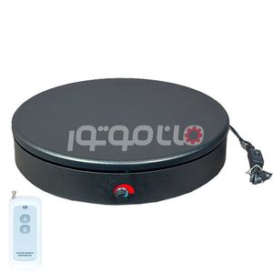 میز گردان ماناک قطر 45 سانتی متر، سرعت متغیر قابل تنظیم، دارای ریموت دو جهته مشکی رنگ