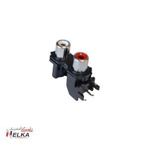 جک مادگی روبردی 2تایی سه‌پایه AV/RCA