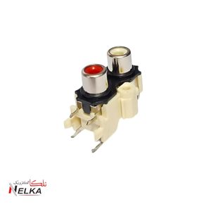 جک مادگی روبردی 2تایی  4 پایه AV/RCA