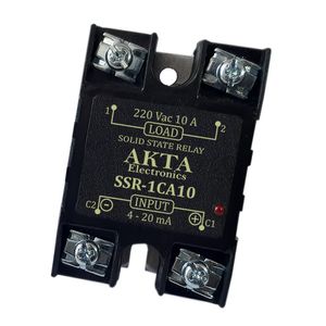 رله الکترونیکی (SSR) تکفاز 10 آمپر با ورودی 4 تا 20 میلی آمپر آکتا (C-AC)
