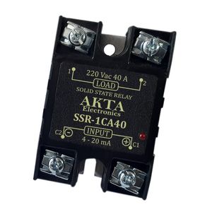 رله الکترونیکی (SSR) تکفاز 40 آمپر با ورودی 4 تا 20 میلی آمپر آکتا (C-AC)