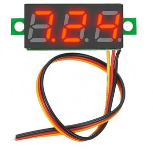 ماژول ولت متر پنلی 3 سیم 0 تا 100 ولت قرمز