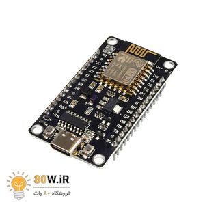 برد توسعه NodeMcu دارای هسته ESP8266 و مبدل CH340G و TYPE-C