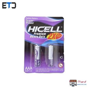باتری نیم قلمی کارتی هایسل HICELL مدل SUPER POWER