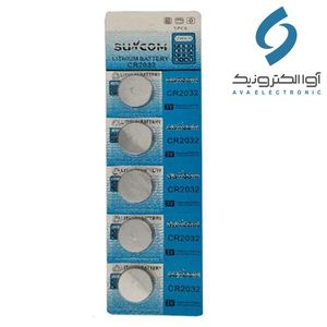 باتری سکه ای SUNCOM CR12032 بسته 5 عددی