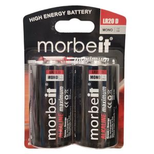 باتری دوتایی بزرگ Morbeit Alkaline Maximum 1.5V D