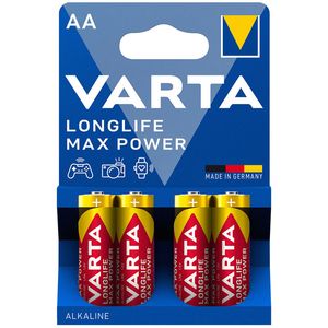 باتری چهارتایی قلمی Varta Long Life Max Power Alkaline LR6/MN1500 1.5V AA