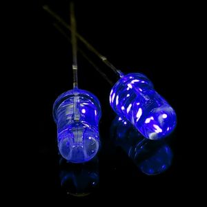 ال ای دی شفاف شیشه ای 5 میل آبی پایه کوتاه