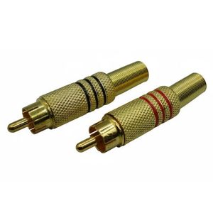 فیش AV سونی فلزی طلایی مدل AV3 ( جفتی )