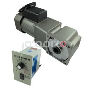 موتور گیربکس تک فاز دور متغیر 0.4 کیلووات - 400 وات 46 دور بر دقیقه، گیربکس 90 درجه نسبت 30، ساخت تایلی چین