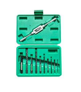 ست 11 عددی قلاویز چپ گرد و مته بهمراه دسته قلاویز مکسین MAXIN مدل MA7398