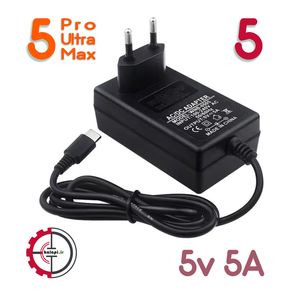 آداپتور 5 ولت 5 آمپر typeC - مناسب رزبری 5 و اورنج پای 5Pro، 5Ultra و 5Max