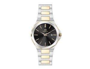 ساعت مچی مارون،مردانه ،گردفلزی،دورنگ طلایی صفحه مشکی