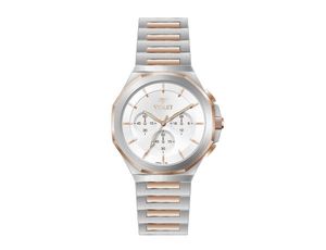 ساعت مچی ویولت, مردانه کرنوگراف, گرد فلزی, دورنگ رزگلد صفحه سفیدviolet