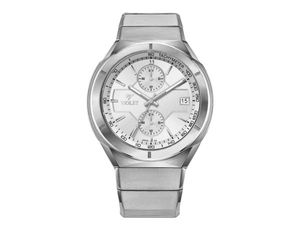 ساعت مچی ویولت, مردانه دو زمانه, گرد فلزی, استیل صفحه سفید