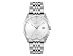 ساعت مچی ویولت، مردانه تک موتوره،گرد فلزی،استیل صفحه نقره ایviolet