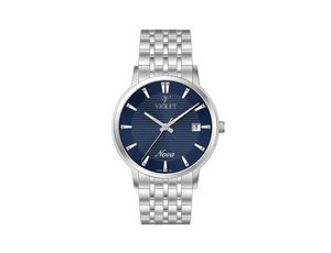 ساعت مچی ویولت، مردانه تک موتوره،گرد فلزی،استیل صفحه سرمه ایviolet