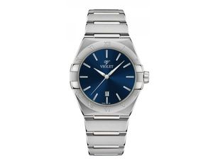 ساعت مچی ویولت،مردانه ،گردفلزی،دورنگ طلایی صفحه مشکی