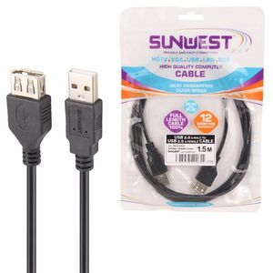 کابل افزایش طول USB سان وست Sunwest طول 1.5 متر