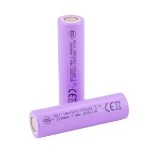باتری لیتیوم یون 3.7v سایز 18650 سرتخت 2000mAh ضریب جریان 10C