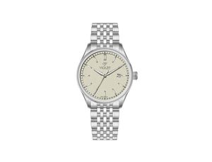 ساعت مچی ویولت،زنانه تک موتوره،گرد فلزی ، استیل صفحه شیری
