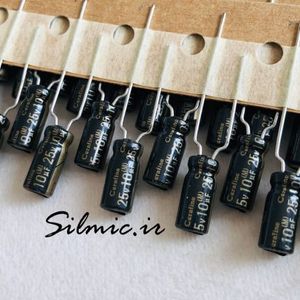 خازن تاپ گرید 100 میکرو فاراد 10 ولت ELNA ژاپن سری STARGET(ROD)