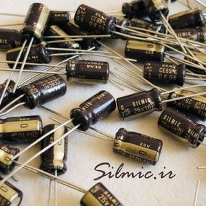 خازن سیلمیک 10 میکرو فاراد 25 ولت ELNA های گرید صوتی SILMIC II