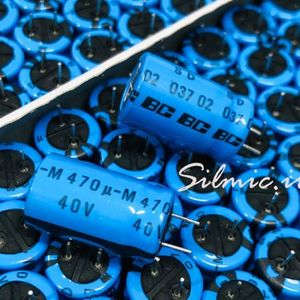 خازن 100 میکرو فاراد 35 ولت ELNA ژاپن مدل استاندارد blue robe سری RE3