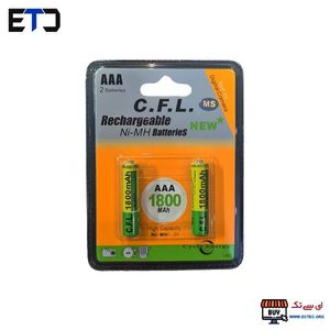 باتری شارژی نیم قلمی 1800 میلی آمپر digital C.F.L دو عددی