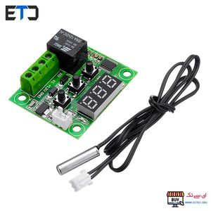 ماژول ترموستات دیجیتال XH-W1209 دارای نمایشگر و کلیدهای کنترلی