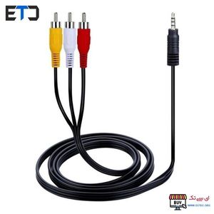 کابل 1 به 3 مدل AUX به RCA