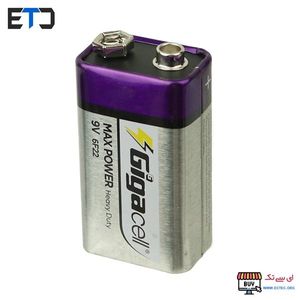 باتری کتابی 9 ولت گیگاسل Gigacell مدل Max Power 6F22