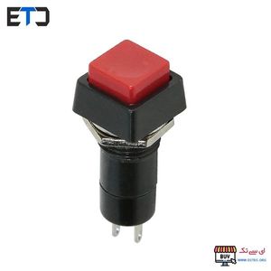کلید شستی مربعی بلند دو پایه SPST