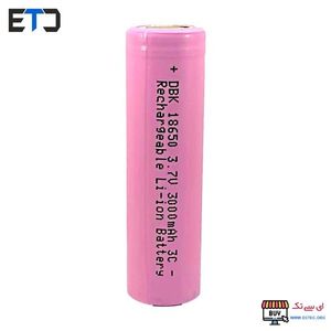 باتری لیتیوم 3000 میلی آمپر 18650 دی بی کی DBK