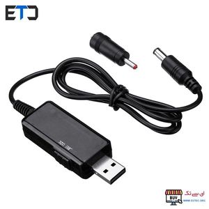 ماژول کابل تبدیل 5 ولت USB به 9 و 12 ولت DC