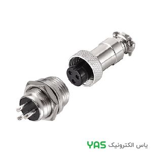 کانکتور فلزی نظامی 3PIN با قطر 12mm